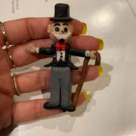 Polymer Clay Monopoly Guy - Picture 1 of 2